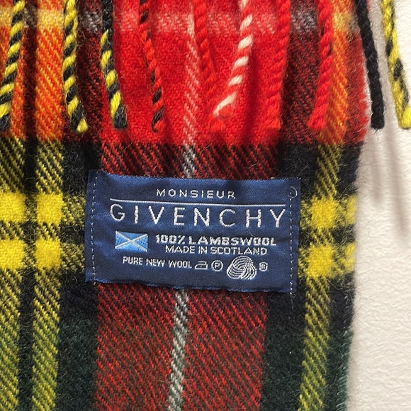 Vintage Givenchy Wool Tartan Scarf - Picture 3 of 4